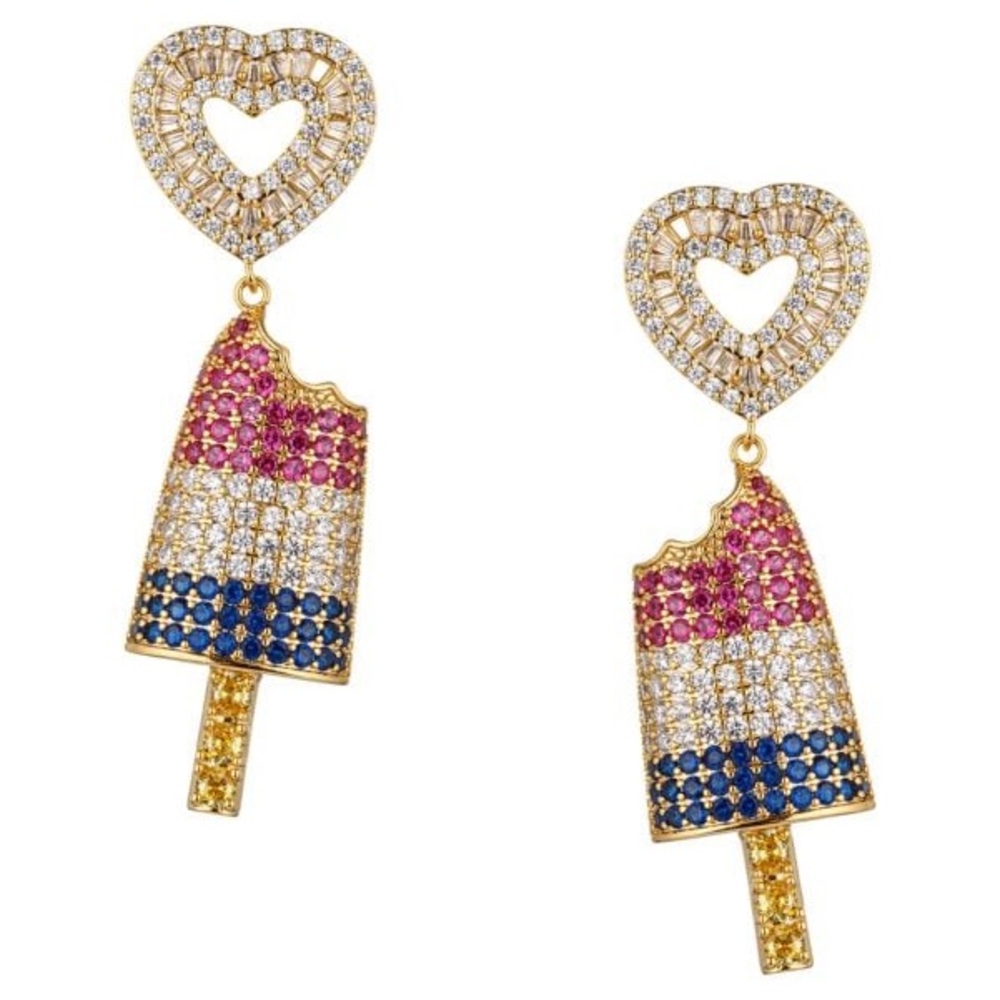 Eye Candy  Luxe Ari Neapolitan Ice Cream  Drop Earrings